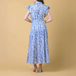 HANDPRINT DREAM APPAREL Longbeach Dress in Cleo Blue
