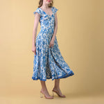 HANDPRINT DREAM APPAREL Pranella Dress in Runa Blue