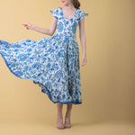 HANDPRINT DREAM APPAREL Pranella Dress in Runa Blue