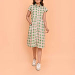 HANDPRINT DREAM APPAREL Arlington Dress in Pelican Coral