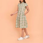 HANDPRINT DREAM APPAREL Arlington Dress in Pelican Coral