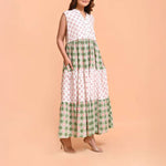 HANDPRINT DREAM APPAREL Geisha Dress in Pelican Coral
