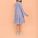 HANDPRINT DREAM APPAREL Lobster Dress in Maxton Blue
