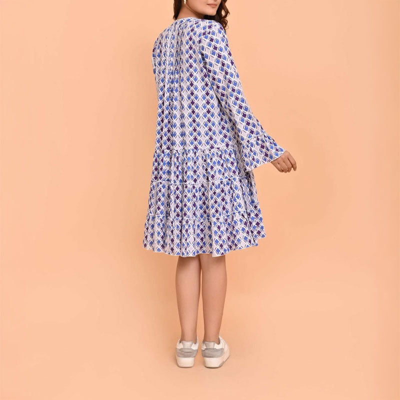 HANDPRINT DREAM APPAREL Lobster Dress in Maxton Blue