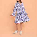 HANDPRINT DREAM APPAREL Lobster Dress in Maxton Blue