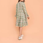 HANDPRINT DREAM APPAREL Lobster Dress in Pelican Coral