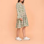 HANDPRINT DREAM APPAREL Lobster Dress in Pelican Coral