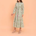 HANDPRINT DREAM APPAREL Corfu Dress in Pelican Coral