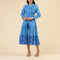HANDPRINT DREAM APPAREL Corfu Dress in Turquoise/Mosaic Blue