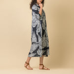 HANDPRINT DREAM APPAREL Redwood Dress in Emperor Black