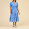 HANDPRINT DREAM APPAREL Boulter Block Print Cotton Dress in Troy Blue