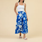 HANDPRINT DREAM APPAREL Cady Skirt in Floral Blue