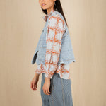 BONTE Anais Shirt in Ice Blue/Tobacco