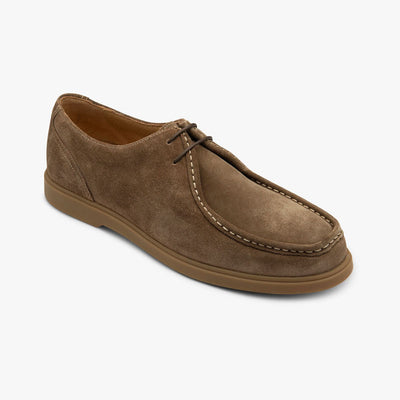 LOAKE Arezzo Suede Apron Tie Shoes in Flint
