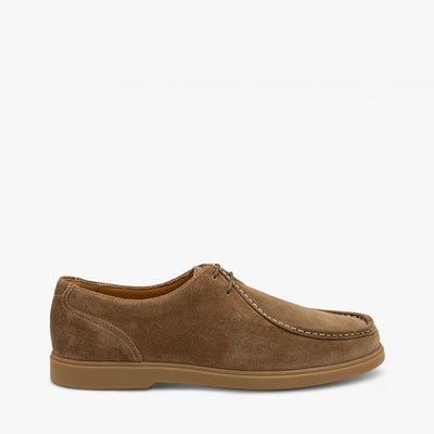 LOAKE Arezzo Suede Apron Tie Shoes in Flint