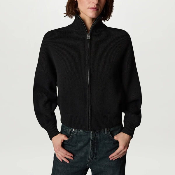 BELSTAFF Atol Full Zip Cardigan in Black