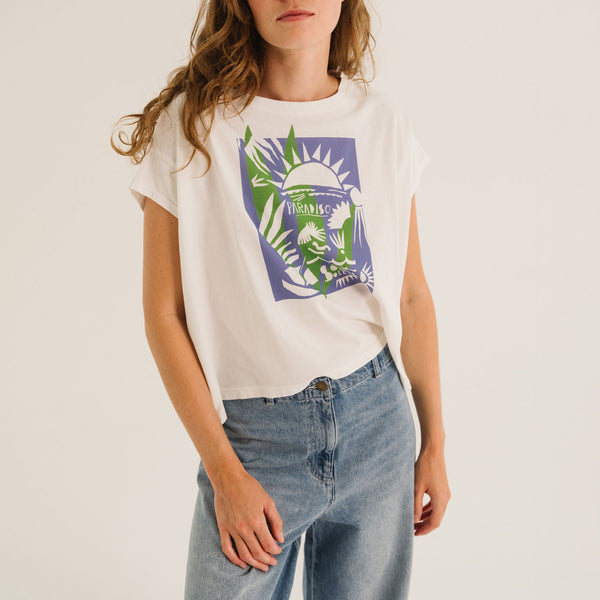 TINSELS Ava Paradiso T Shirt in Salt