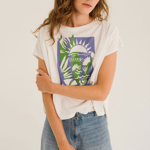 TINSELS Ava Paradiso T Shirt in Salt