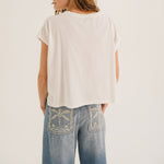 TINSELS Ava Paradiso T Shirt in Salt