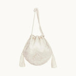 M.A.B.E Averi Embroidered Pouch in Ivory