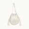 M.A.B.E Averi Embroidered Pouch in Ivory