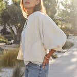 M.A.B.E Averi Embroidered Jacket in Ivory