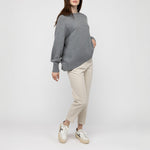 VAN KUKIL Hazel Slouch Side Split Jumper in Derby Grey