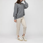 VAN KUKIL Hazel Slouch Side Split Jumper in Derby Grey