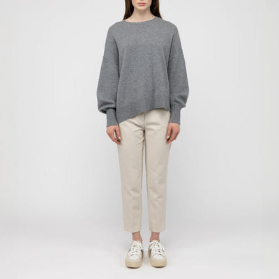 VAN KUKIL Hazel Slouch Side Split Jumper in Derby Grey