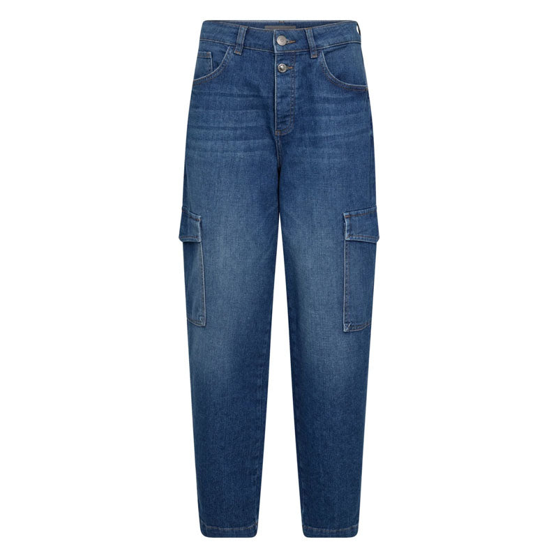 MOS MOSH MMAdeline Stina Cargo Jeans in Blue