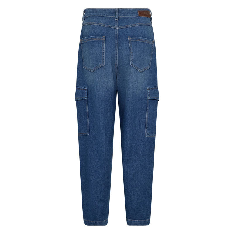 MOS MOSH MMAdeline Stina Cargo Jeans in Blue