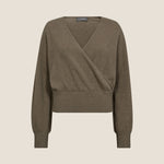 MOS MOSH MMAdy Cashmere Wrap Knit in Brindle