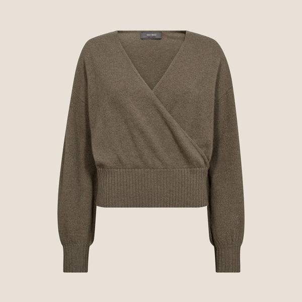 MOS MOSH MMAdy Cashmere Wrap Knit in Brindle