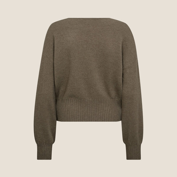 MOS MOSH MMAdy Cashmere Wrap Knit in Brindle