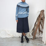 BEAUMONT ORGANIC Hawthorne Recycled Wool Knitted Jumper in Sky Blue Marl