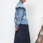 BEAUMONT ORGANIC Hawthorne Recycled Wool Knitted Jumper in Sky Blue Marl