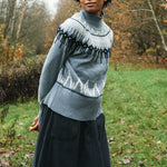 BEAUMONT ORGANIC Hawthorne Recycled Wool Knitted Jumper in Sky Blue Marl