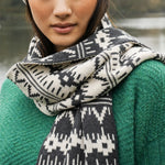 BEAUMONT ORGANIC Janie-Sue Organic Cotton Knitted Scarf in Ecru Marl