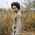 BEAUMONT ORGANIC Leo Recycled Wool Knitted Jumper in Taupe Marl