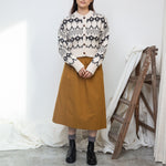 BEAUMONT ORGANIC Sugi-Sue Organic Cotton Knitted Cardigan in Ecru Marl
