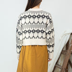 BEAUMONT ORGANIC Sugi-Sue Organic Cotton Knitted Cardigan in Ecru Marl