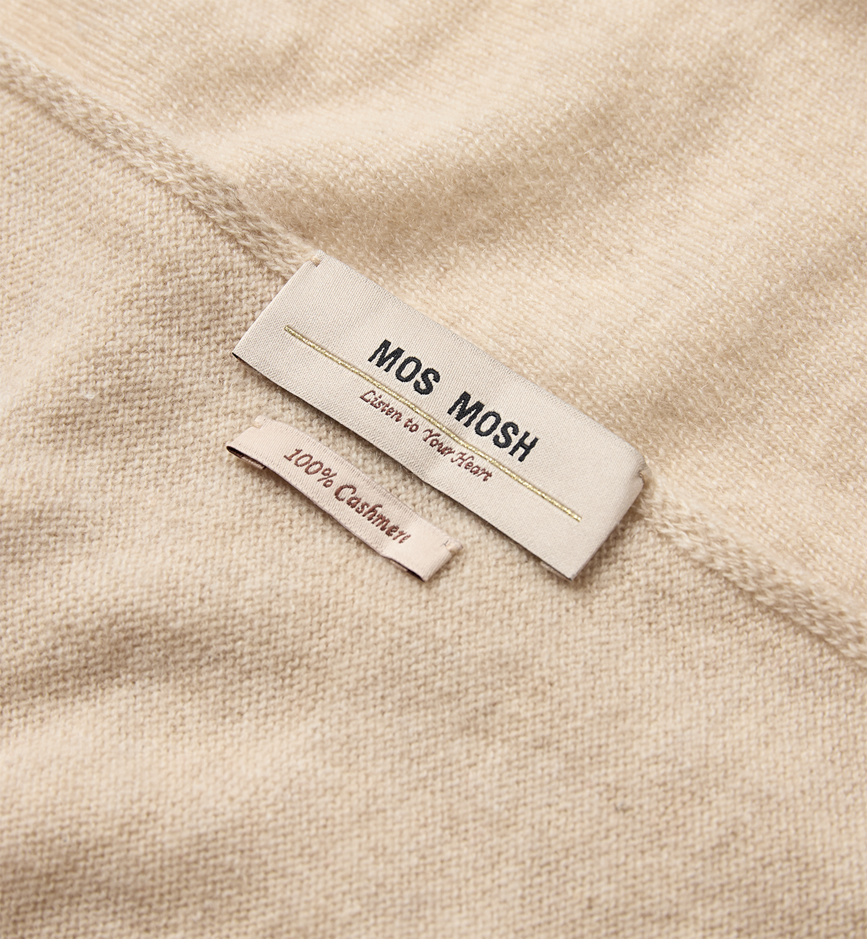 MOS MOSH MMEnata Cashmere Knit Scarf in Oxford Tan
