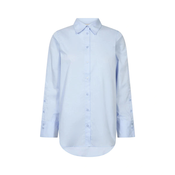 MOS MOSH MMWinola Cotton Twill Shirt in Light Blue