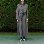 THE TINY BIG SISTER Check Elasticated Skirt in Navy