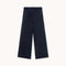 THE TINY BIG SISTER Velvet Wide Leg Trousers in Ink Blue