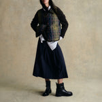 BARBOUR Delilah Midi Skirt  in Dark Navy