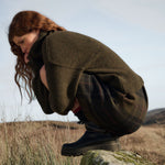 BARBOUR Lavensdale Half Zip Fleck Knitted Jumper in Olive