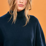 JUMPER 1234 Oversize Roll Collar Jumper in Black