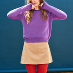 JUMPER 1234 Cashmere Crop Crew Neck Jumper in Sky Diver