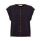 ANNE-MI Aya Merino Wool Waistcoat in Demitasse/Dark Navy